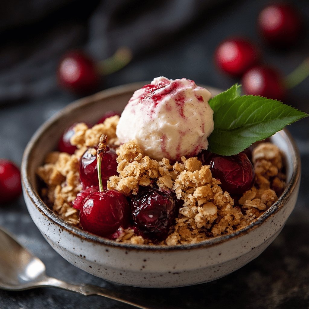 Fresh Cherry Crisp