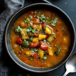 Colorful Roasted Pepper Soup