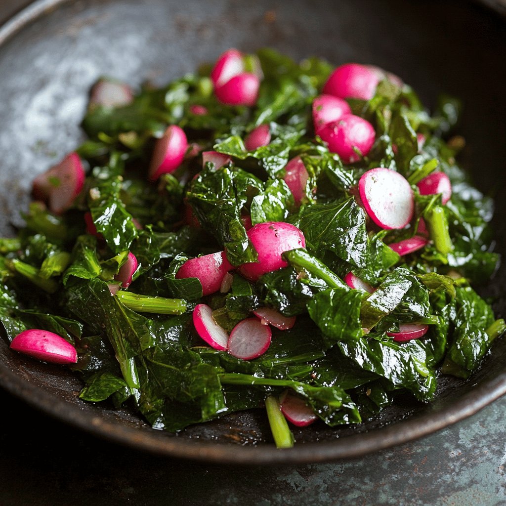 Sautéed Radish Greens