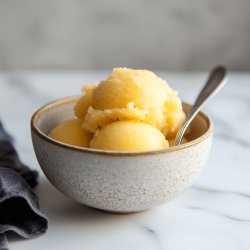 Easy No-Churn Peach Sorbet