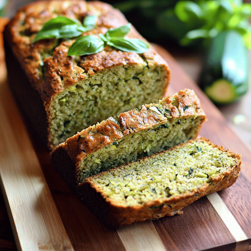Pain de courgettes au basilic