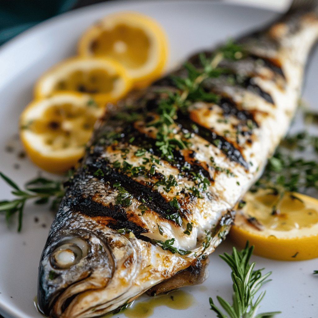 Bar grillé aux herbes