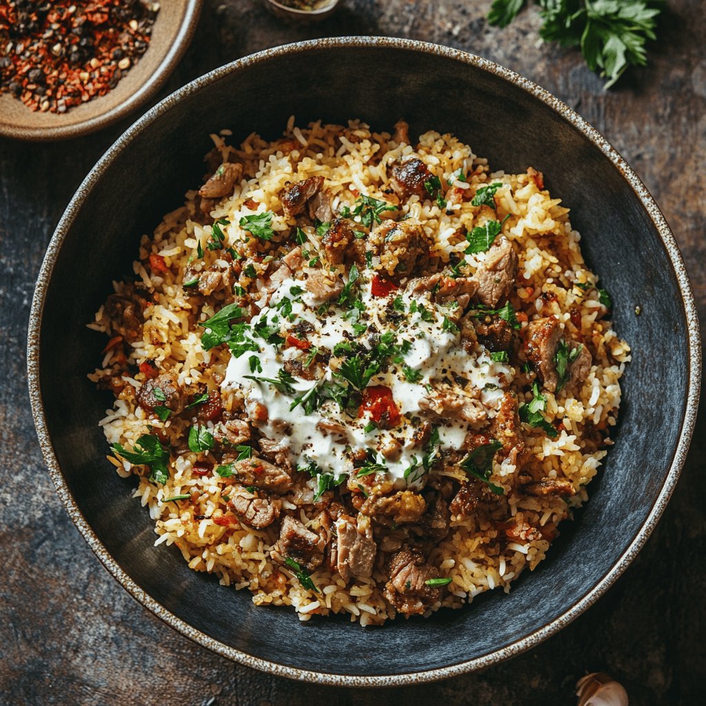 Biryani d'agneau savoureux
