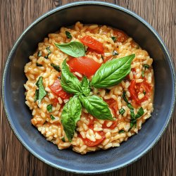 Risotto à la tomate et au basilic