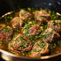 Cervelles de veau persillées