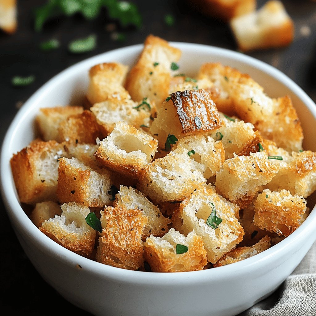 Croûtons à l'ail maison