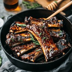 Honey and Wine Lamb Ribs