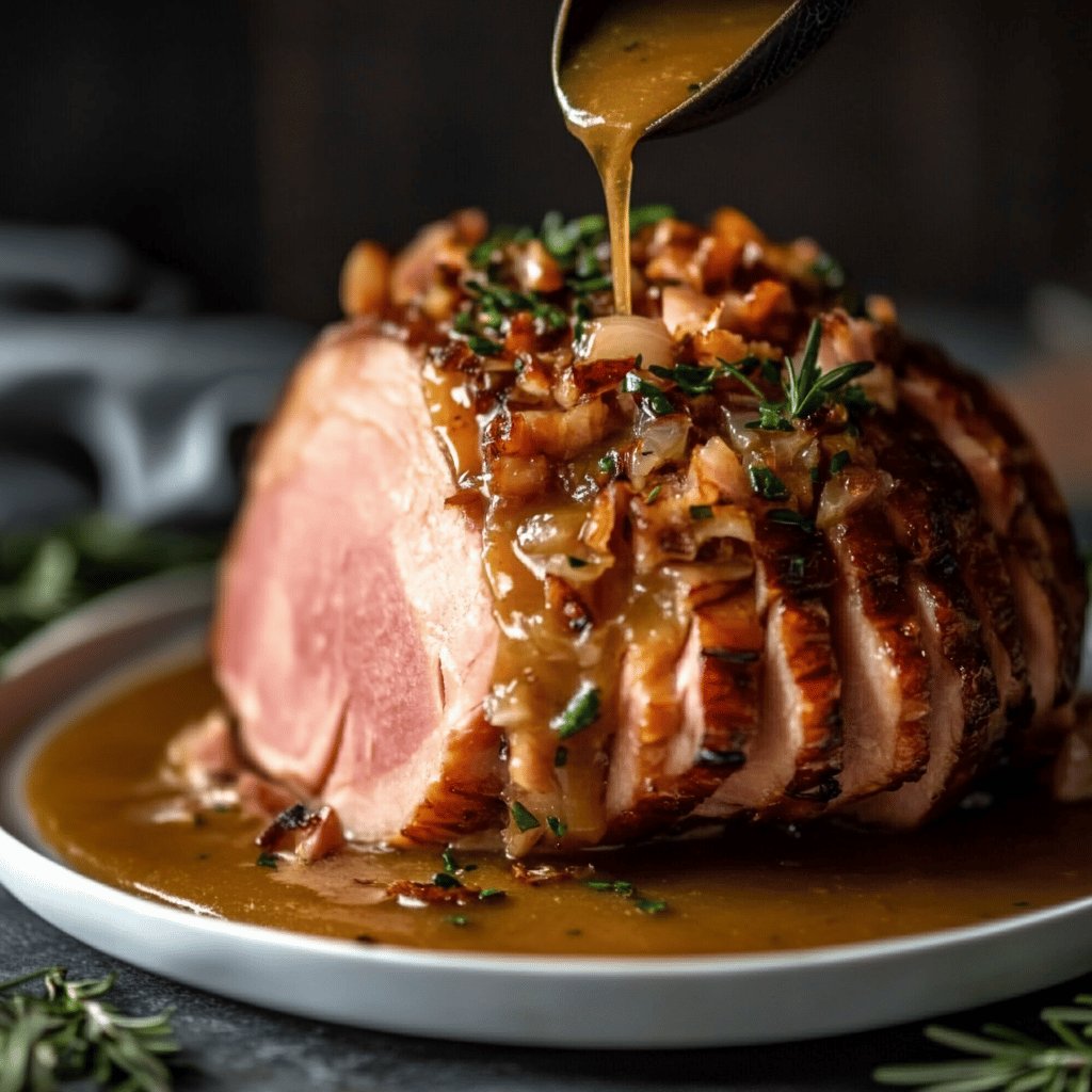 Baked Ham with Sweet Gravy