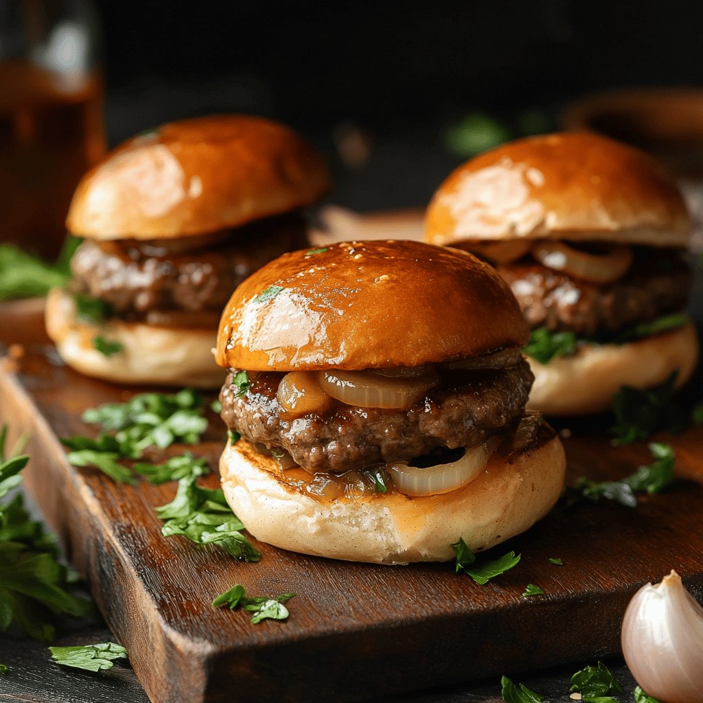 Mini Hamburgers with Onion Soup Mix