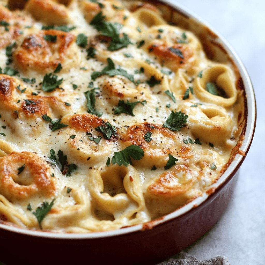 Baked Chicken Tortellini Alfredo