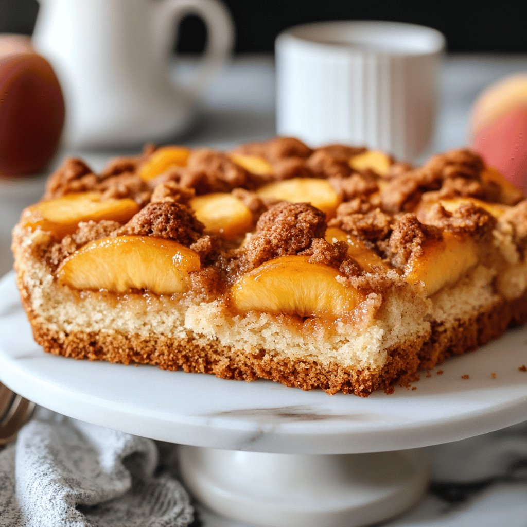 Moist Peach Coffee Cake