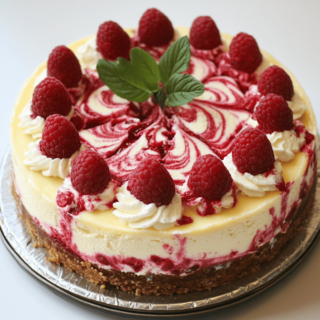 White Chocolate Raspberry Cheesecake