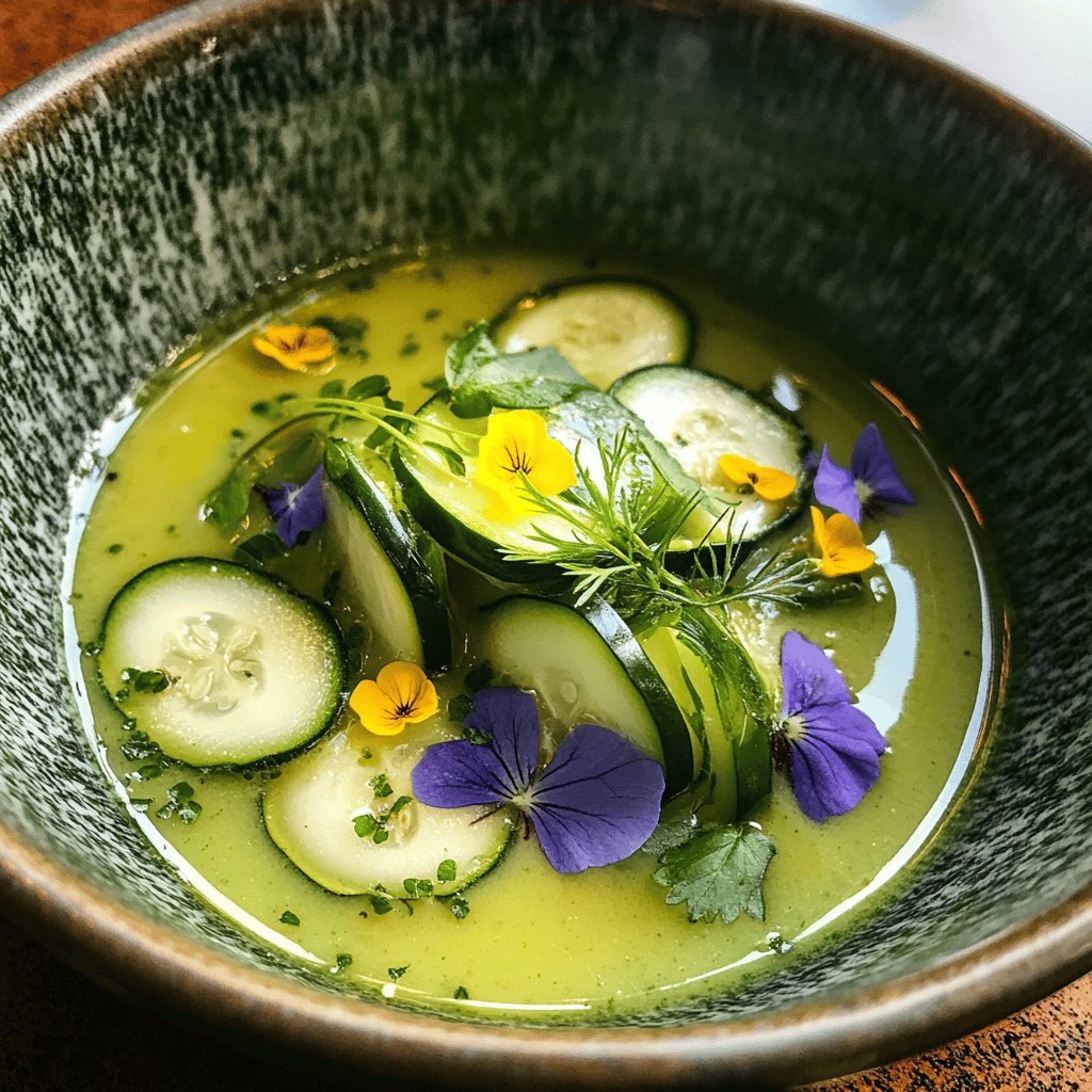 Velouté glacé de courgette