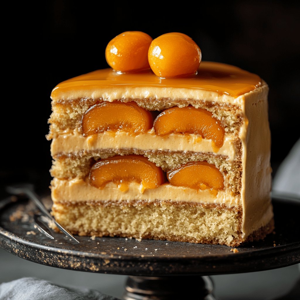 Gâteau aux abricots caramélisés