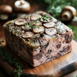 Terrine de chevreuil et porc aux champignons