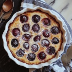 Clafoutis aux prunes noires et miel