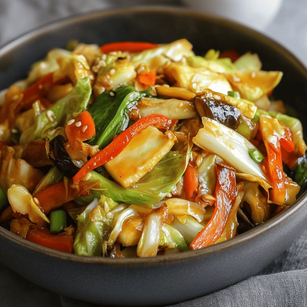 Chou chinois sauté aux légumes