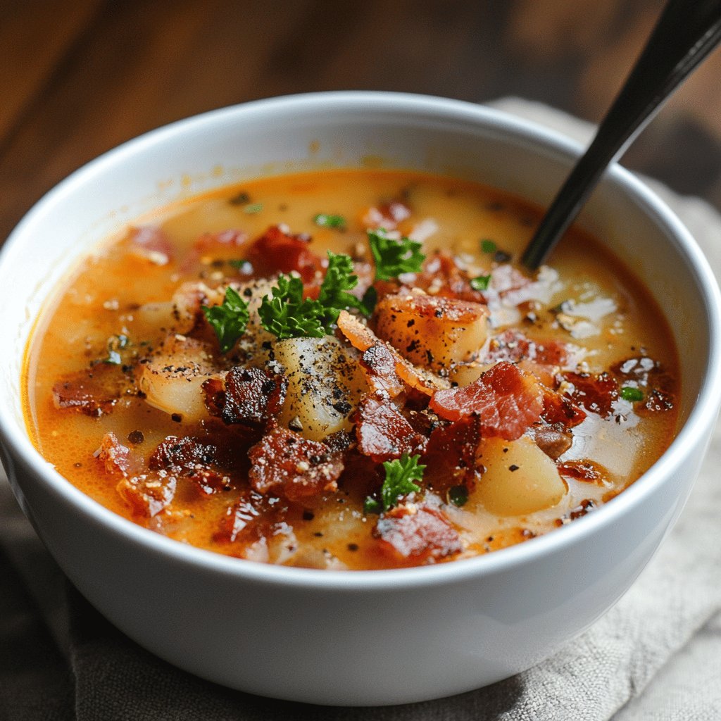 Soupe au lard traditionnelle