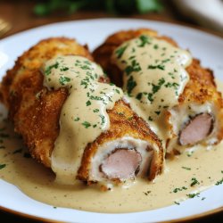 Chicken Cordon Bleu with Dijon Sauce