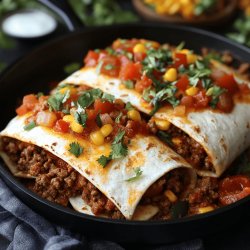 One-Skillet Ground Beef Burritos