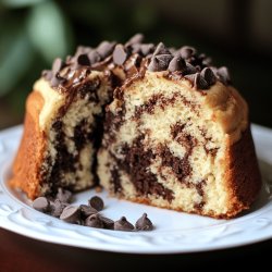 Quatre-quart marbré aux pépites de chocolat