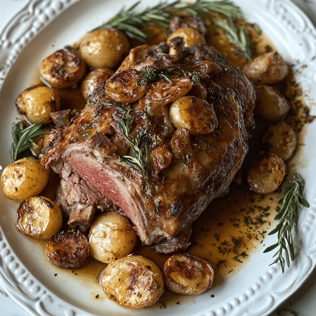 Slow Cooked Leg of Lamb