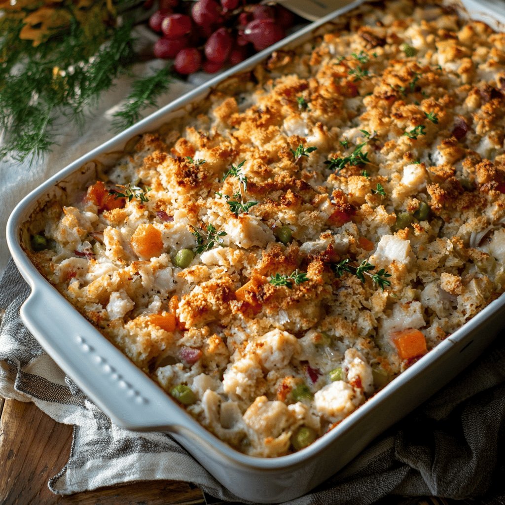 Thanksgiving Leftovers Casserole