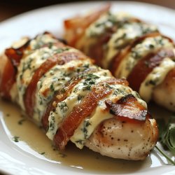 Bacon-Wrapped Gorgonzola Chicken