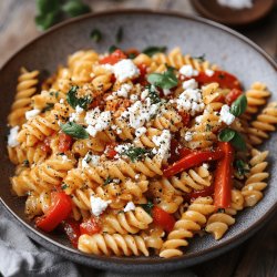 Pâtes aux poivrons et chèvre au Cookeo