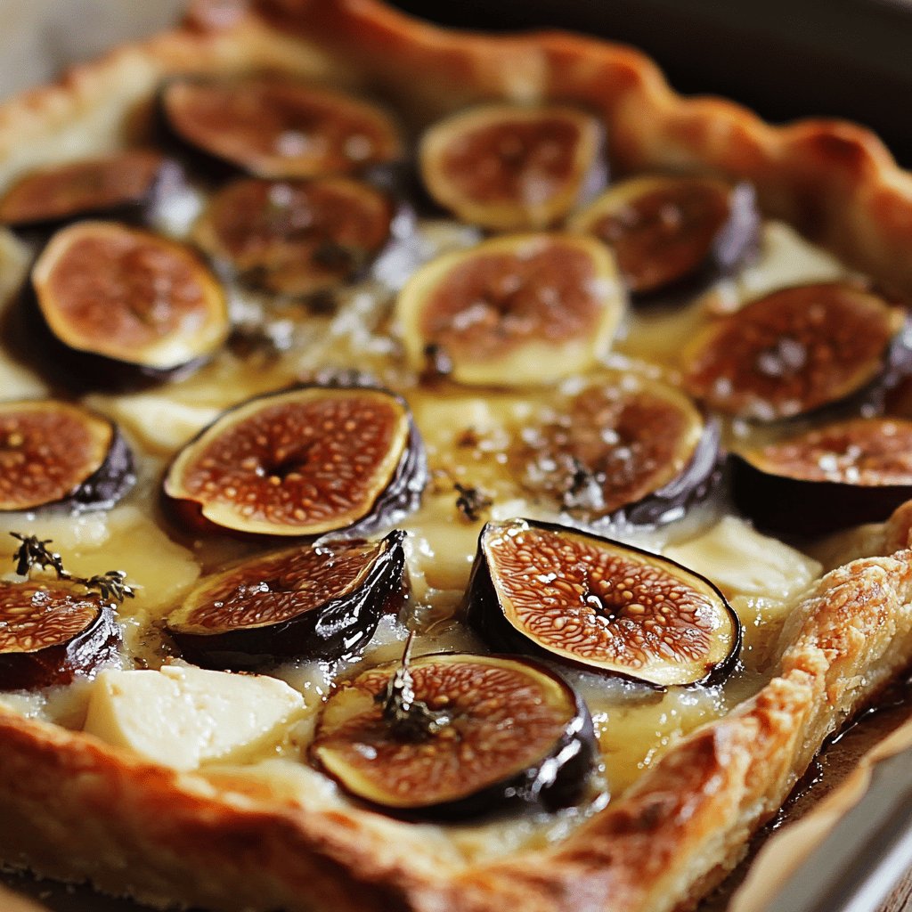 Tarte aux figues et fromage au miel