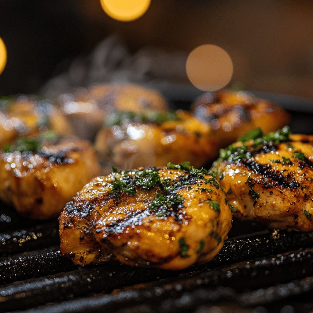 Poulet mariné à la plancha