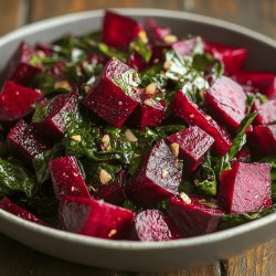 Roasted Beets and Beet Greens