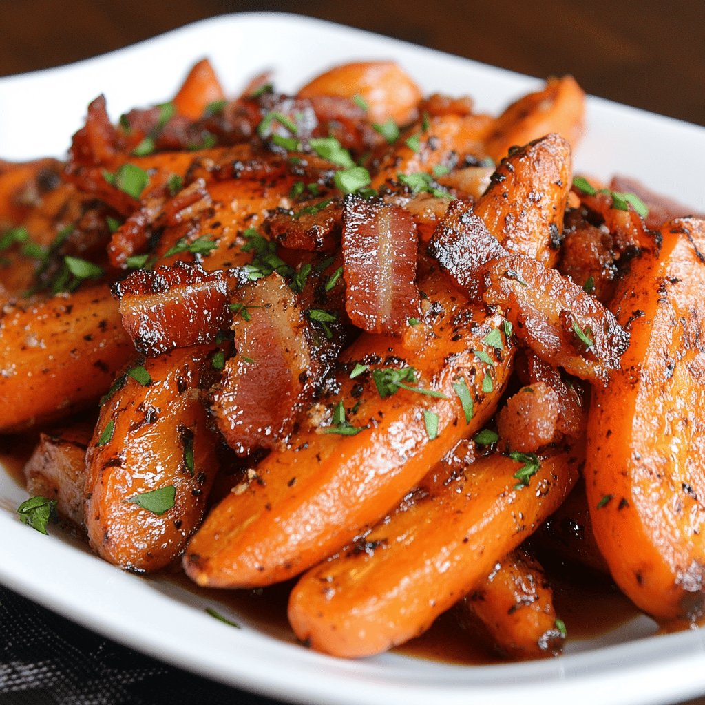 Maple Bacon Glazed Carrots