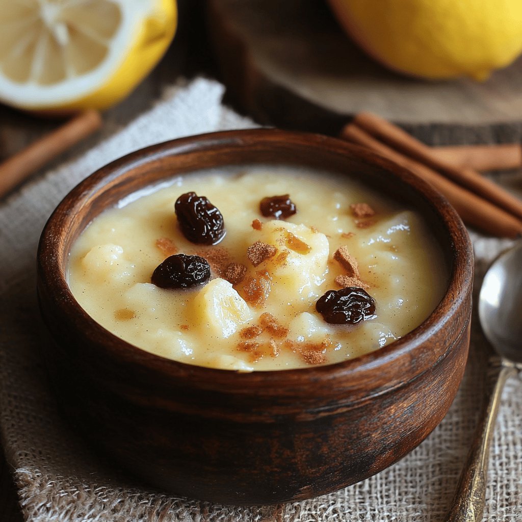 Semoule au lait à la cannelle et citron
