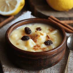 Semoule au lait à la cannelle et citron