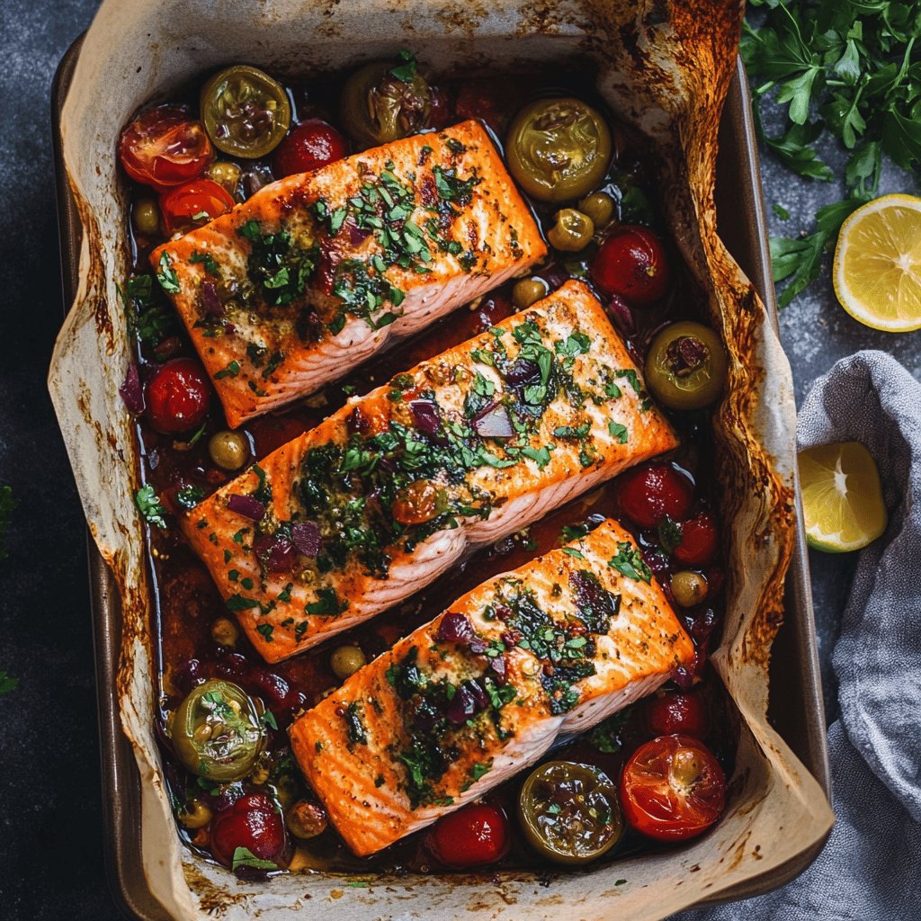 Mediterranean Baked Salmon