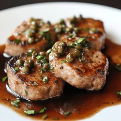 Pork Medallions with Balsamic Capers