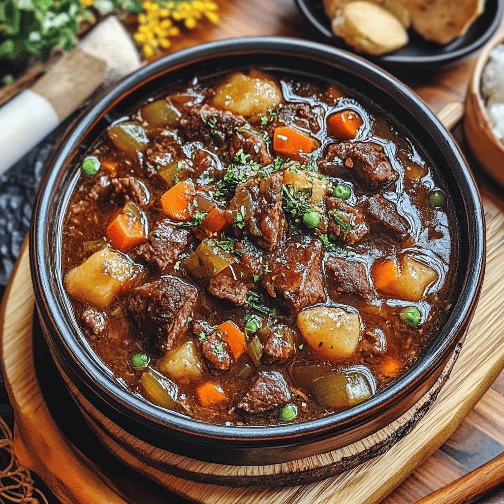 Boeuf mijoté façon bourguignon