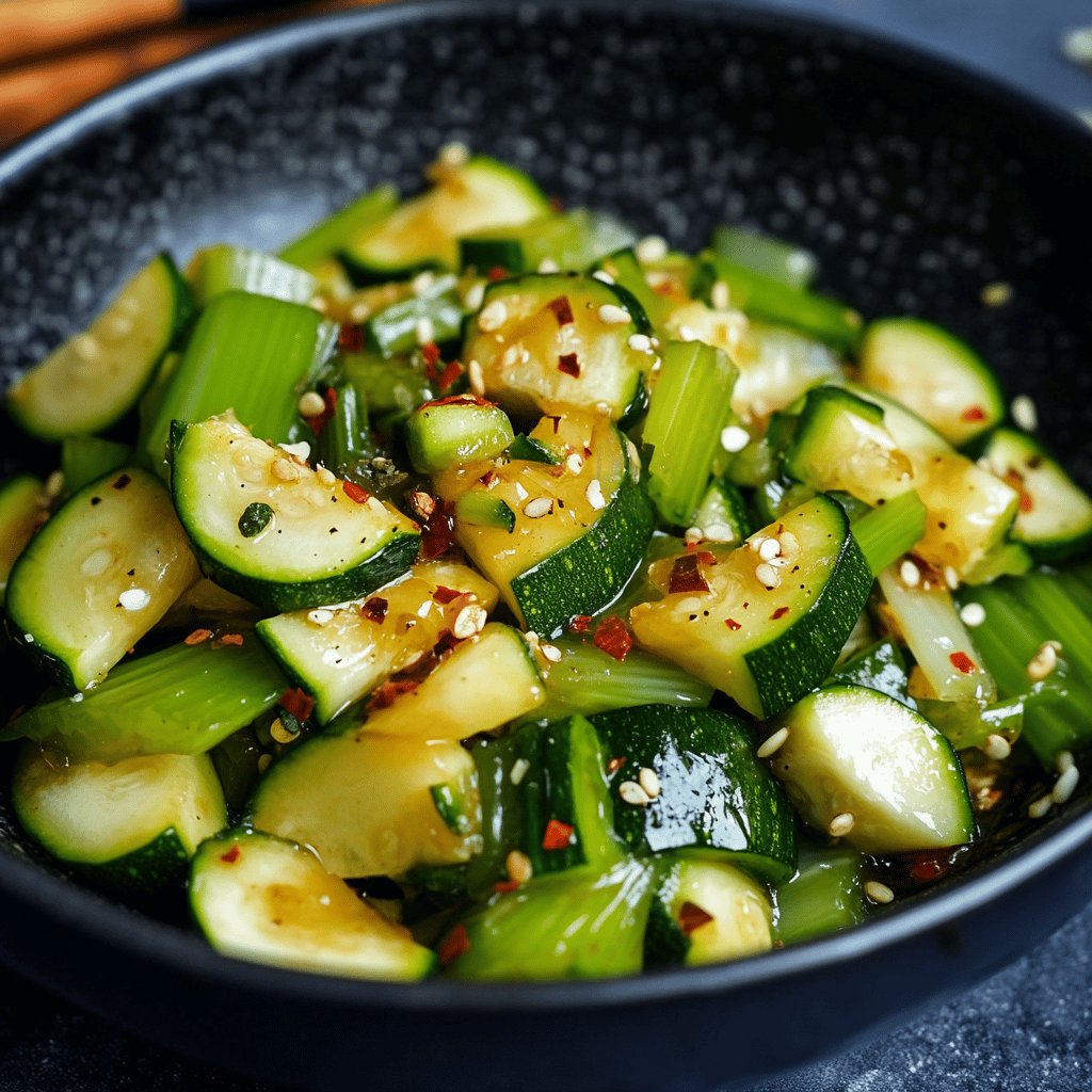 Poêlée de courgettes et céleri