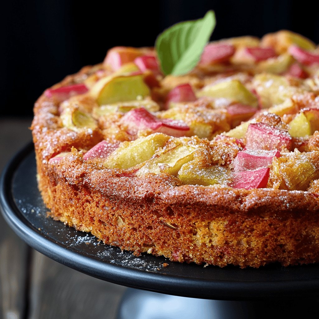 Cake à la rhubarbe