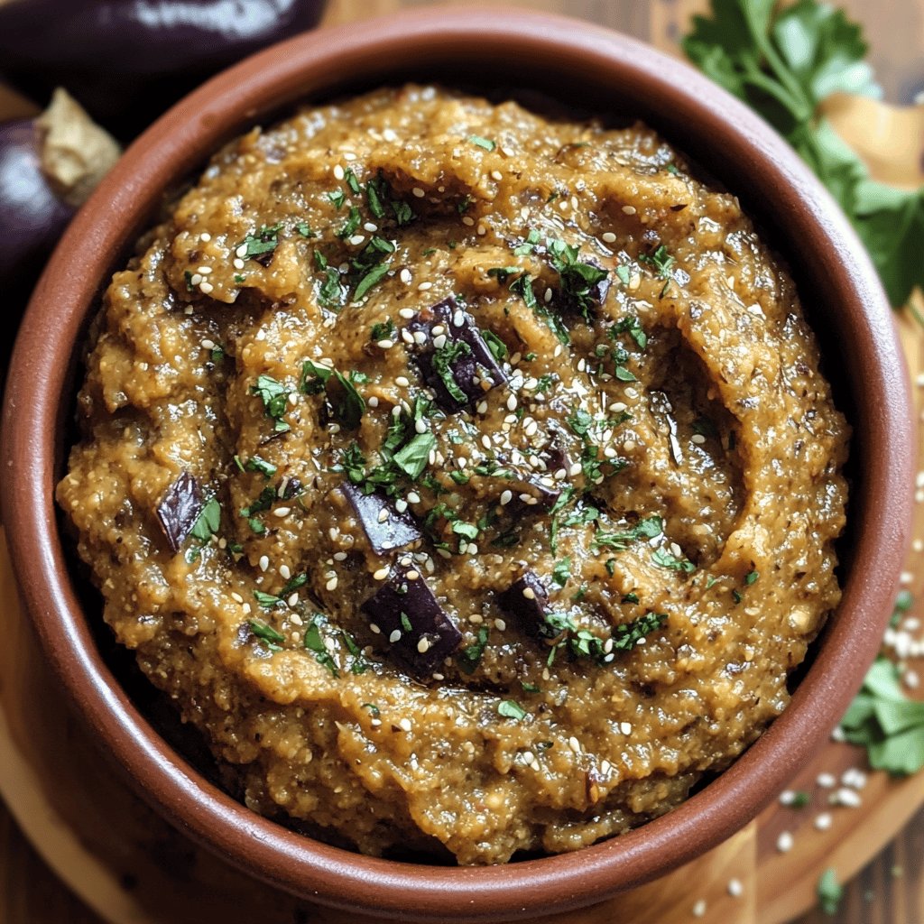 Purée d'aubergines libanaise