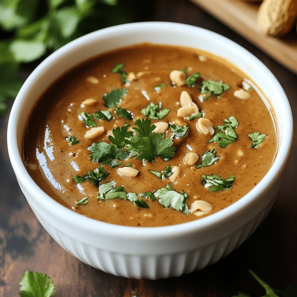 Sauce au beurre de cacahuète salée