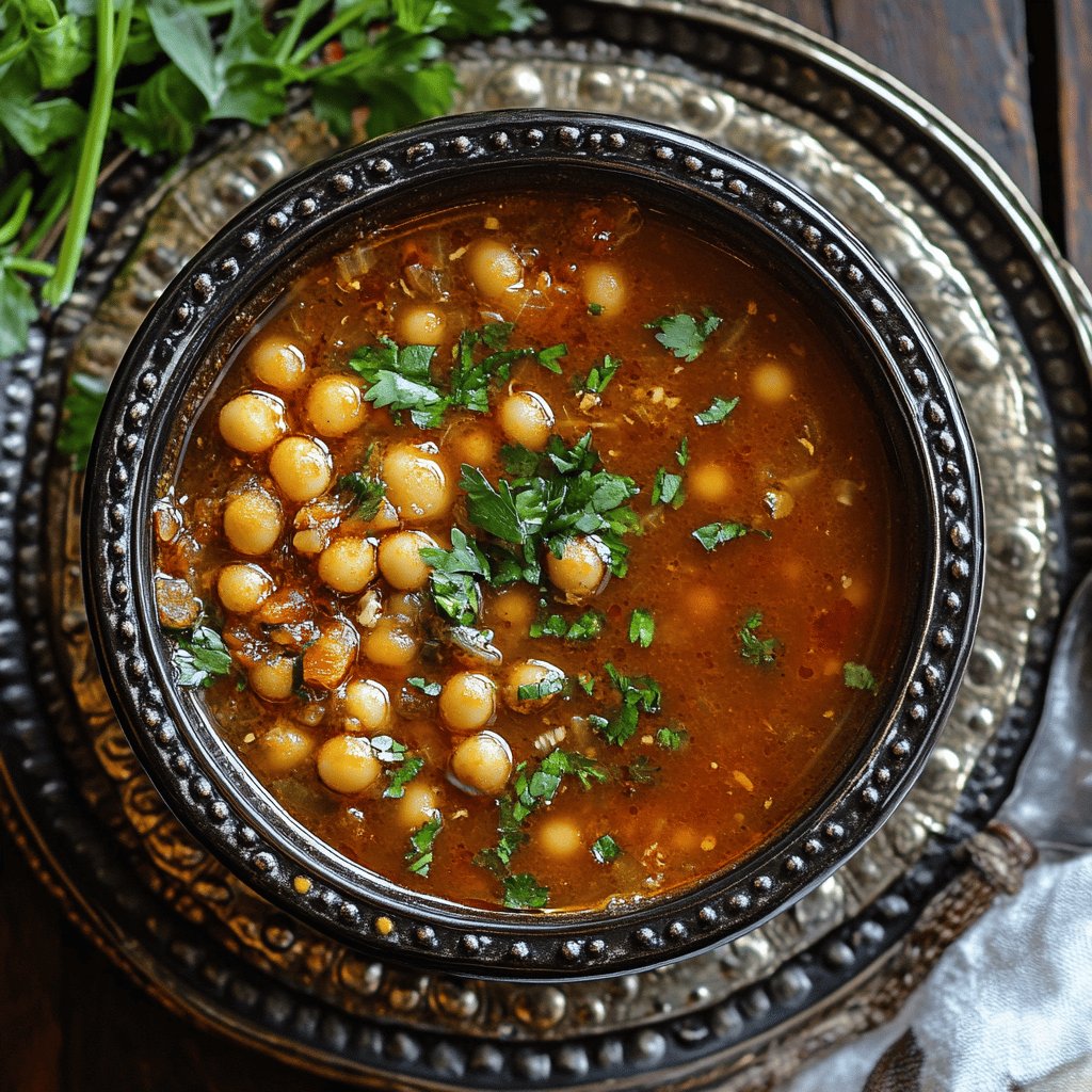Traditional Moroccan Harira Soup