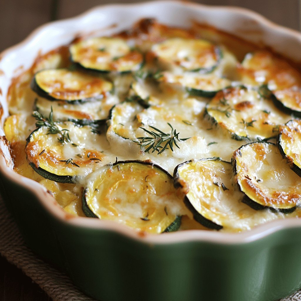 Gratin courgettes, chèvre et miel