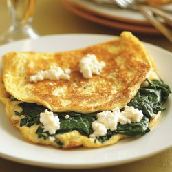 Omelette épinards et chèvre