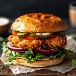 Homemade Fried Chicken Sandwich