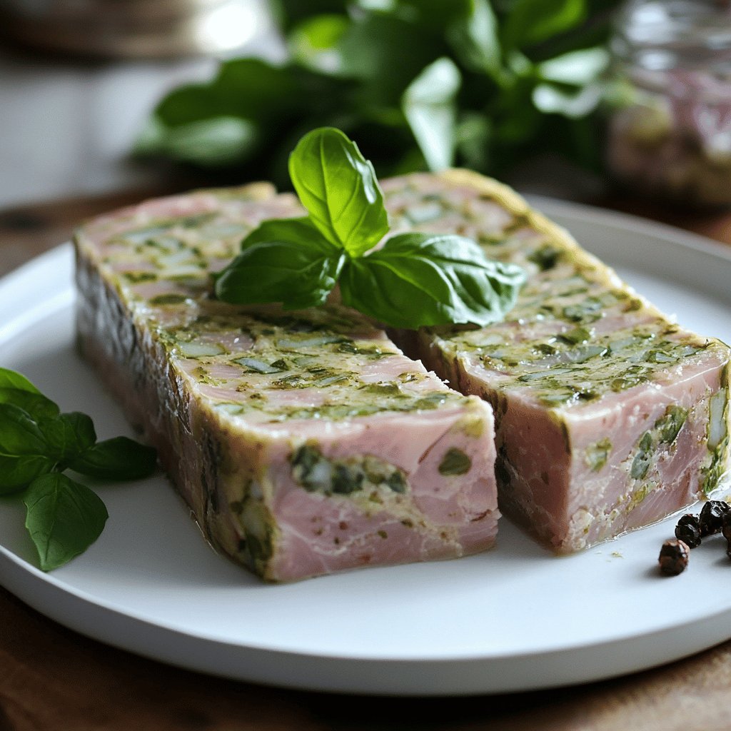 Terrine de poisson au basilic