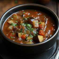 Soupe épicée à l'aubergine