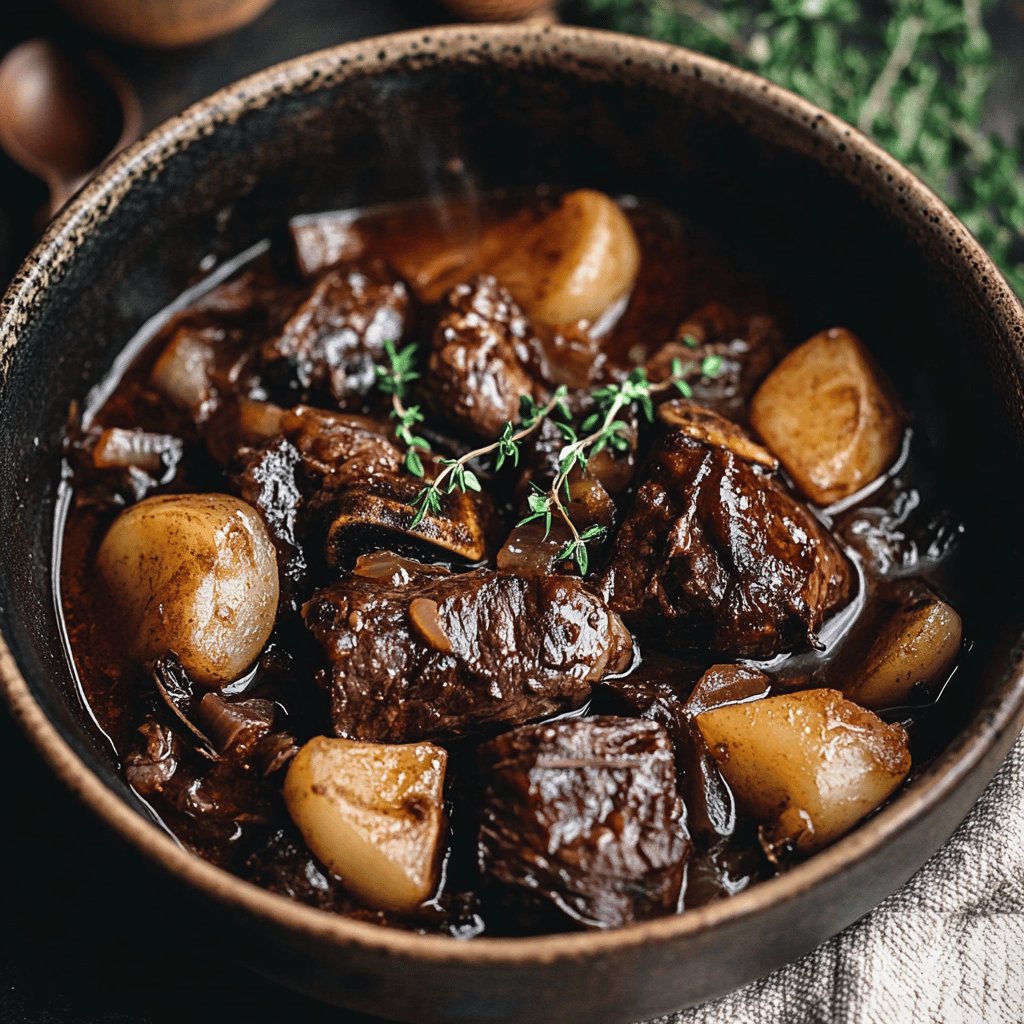 Joue de bœuf braisée au cidre