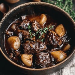 Joue de bœuf braisée au cidre